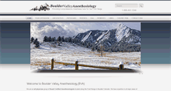 Desktop Screenshot of bouldervalleyanesthesiology.com